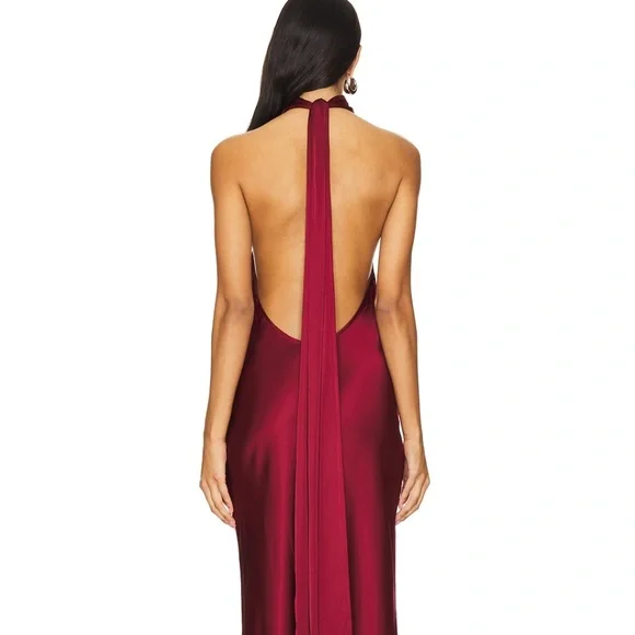 House of Harlow 1960 x REVOLVE Astra Gown in Burgundy - Picture 4 of 15